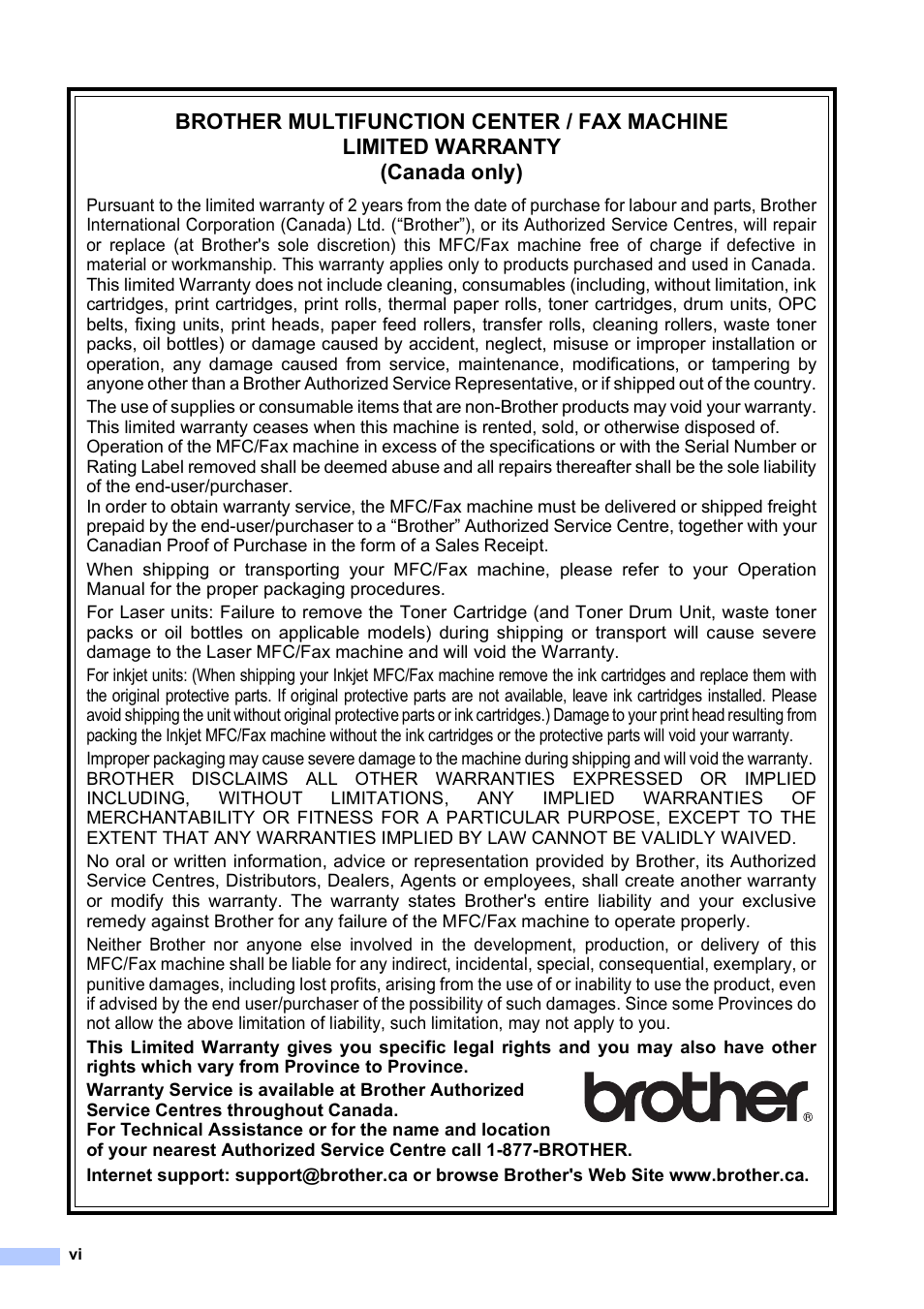 Brother MFC-5890CN User Manual | Page 8 / 247