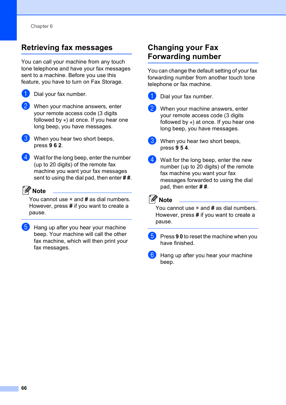 Retrieving fax messages, Changing your fax forwarding number | Brother MFC-5890CN User Manual | Page 82 / 247