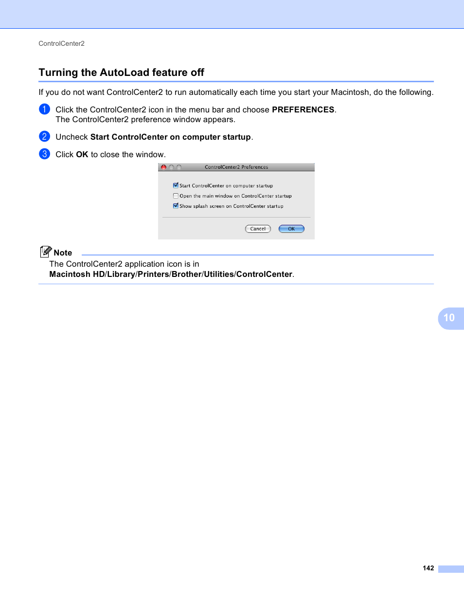 Turning the autoload feature off, 10 turning the autoload feature off | Brother MFC-495CW User Manual | Page 149 / 198