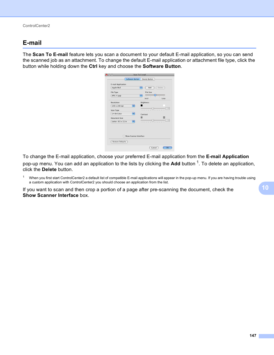 E-mail, 10 e-mail | Brother MFC-495CW User Manual | Page 154 / 198