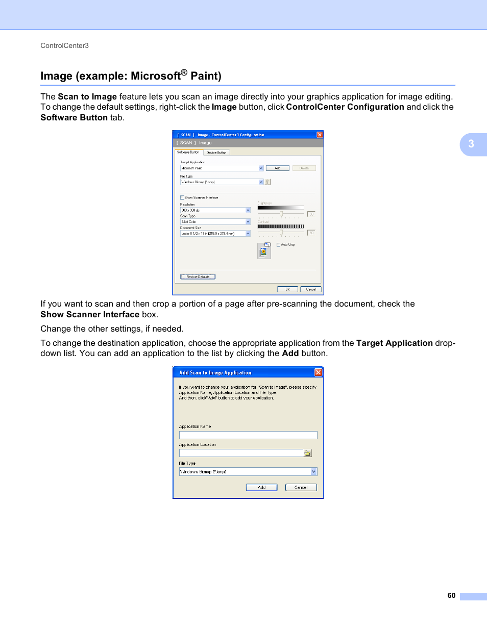 Image (example: microsoft® paint), Image (example: microsoft, Paint) | 3image (example: microsoft | Brother MFC-495CW User Manual | Page 67 / 198