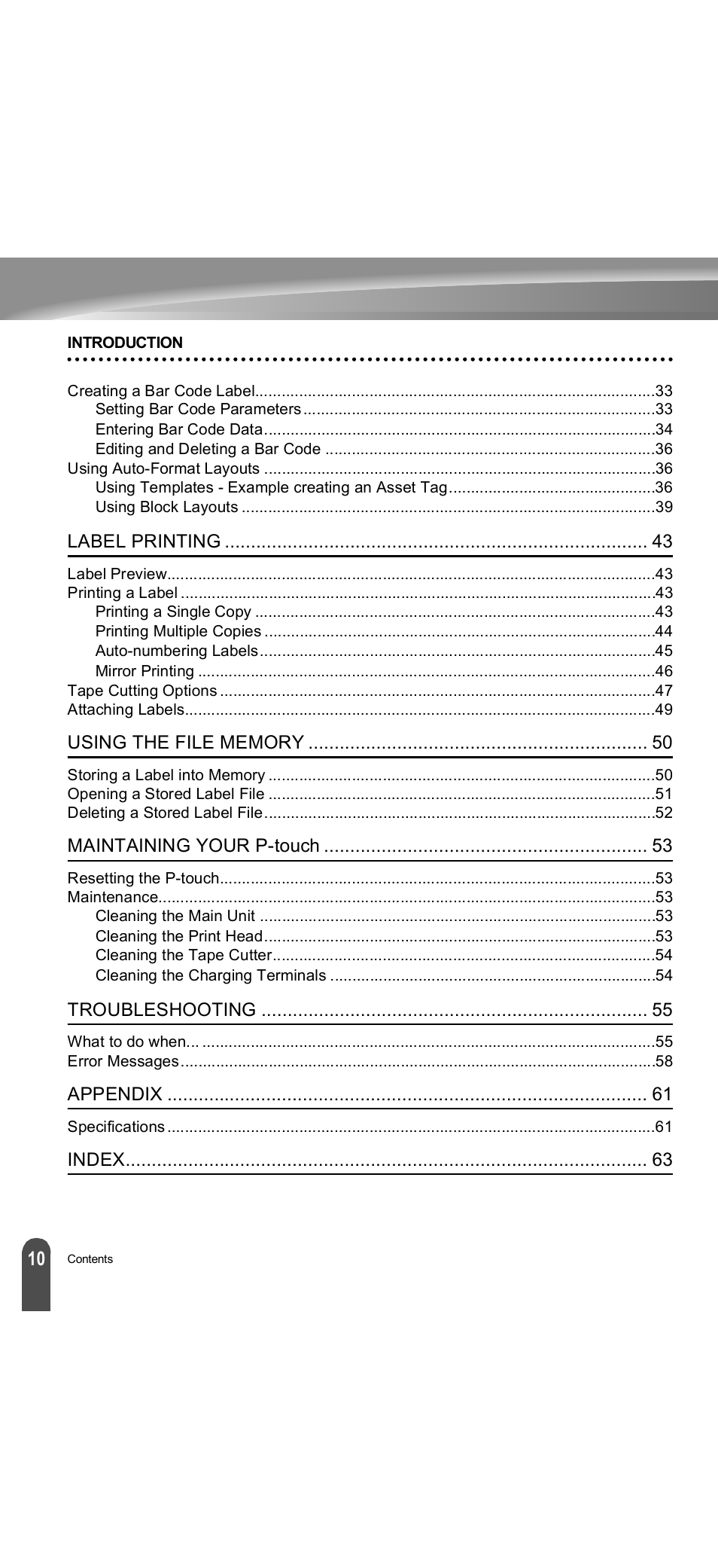 Brother PT-18R User Manual | Page 16 / 71