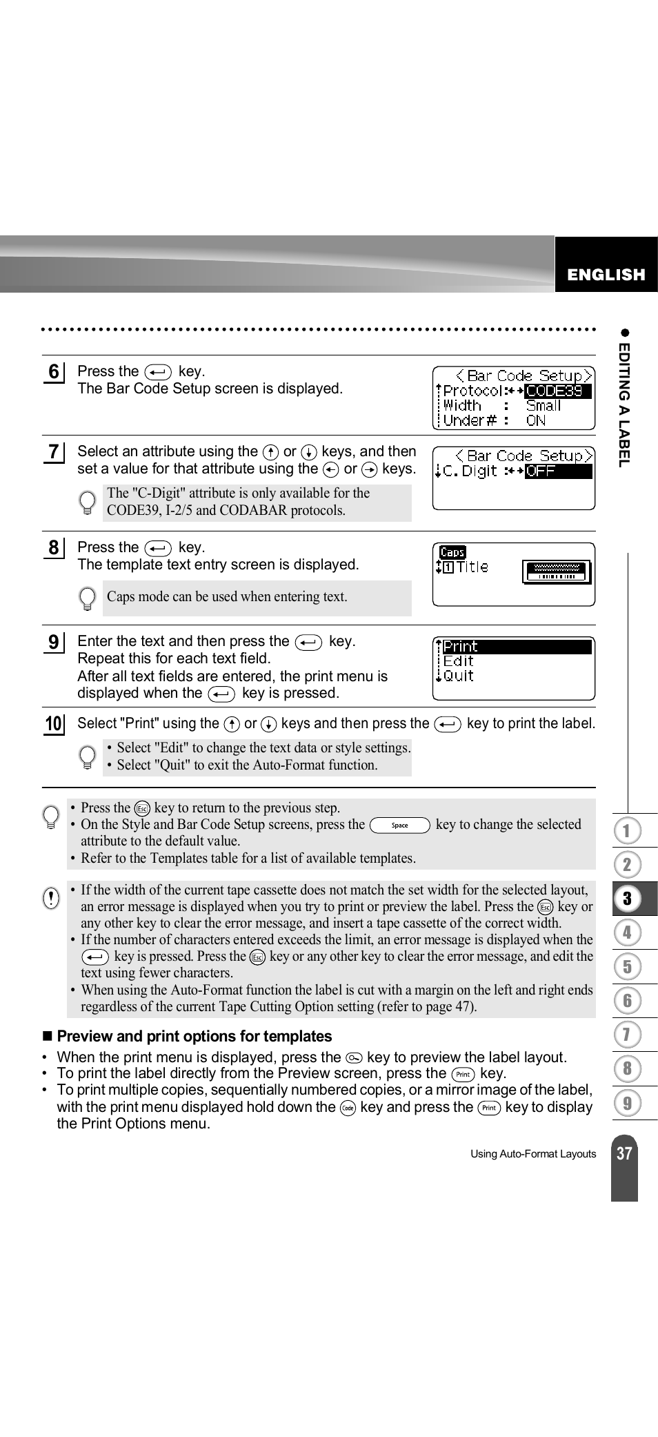 Brother PT-18R User Manual | Page 43 / 71