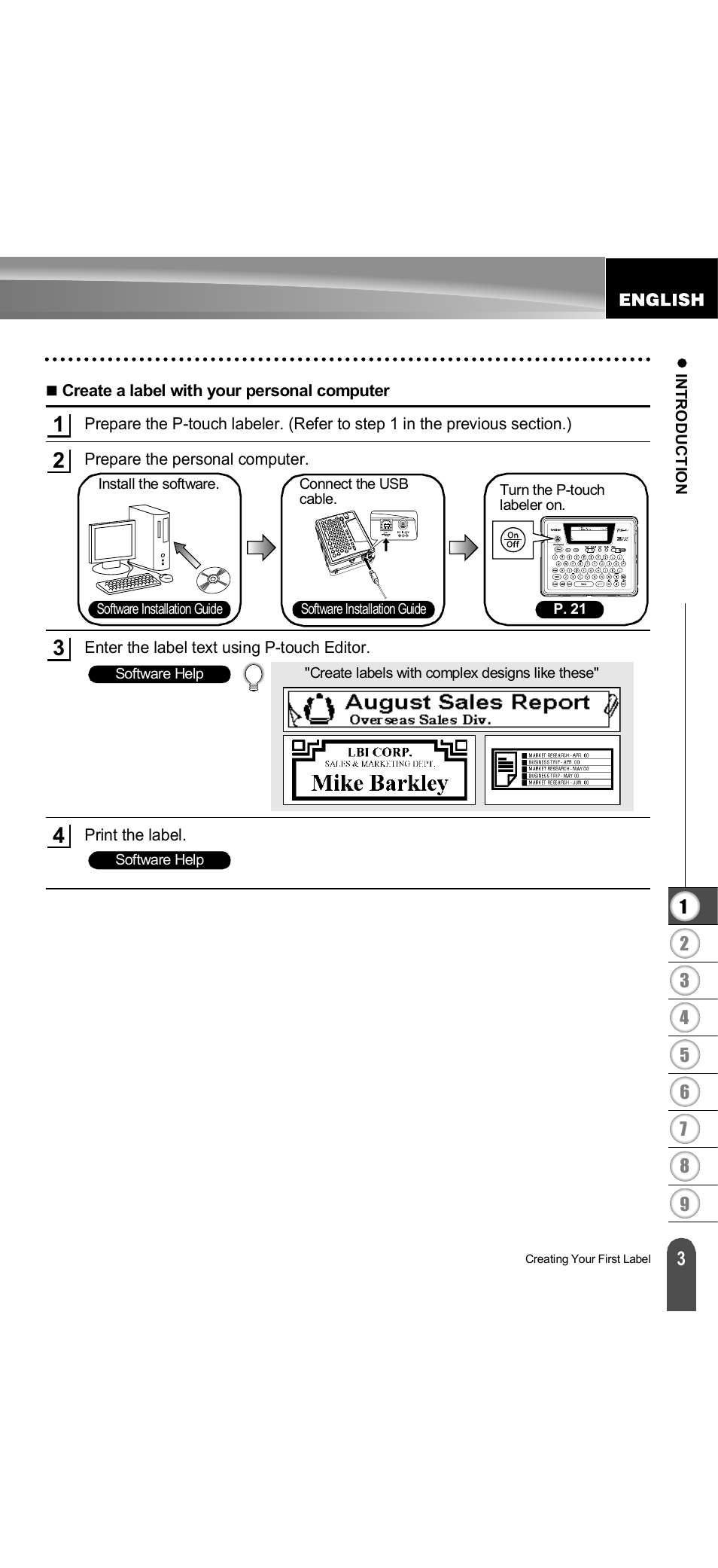 Brother PT-18R User Manual | Page 9 / 71