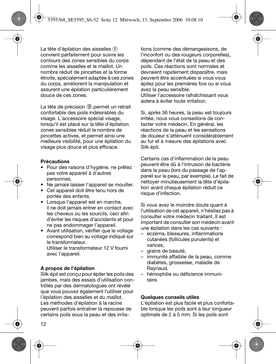 Braun 5595 Silk-épil Xelle User Manual | Page 11 / 48