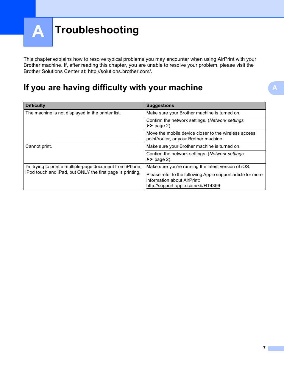 A troubleshooting, If you are having difficulty with your machine, Troubleshooting | Brother MFC-8910DW User Manual | Page 10 / 13