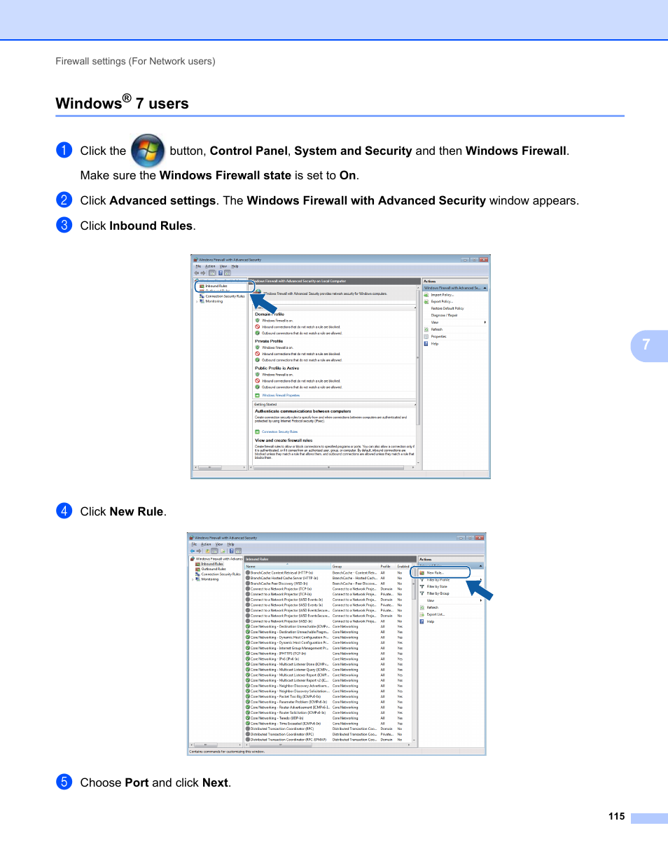 Windows® 7 users, Windows, 7 users | 7windows | Brother MFC 7360N User Manual | Page 123 / 218