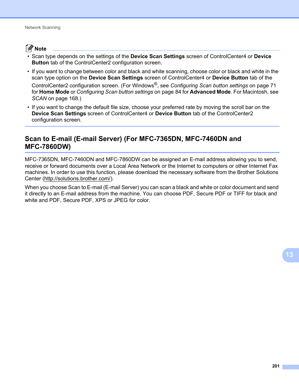 Brother MFC 7360N User Manual | Page 209 / 218