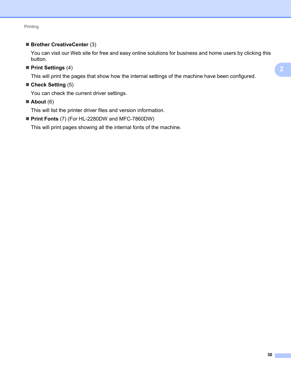 Brother MFC 7360N User Manual | Page 38 / 218