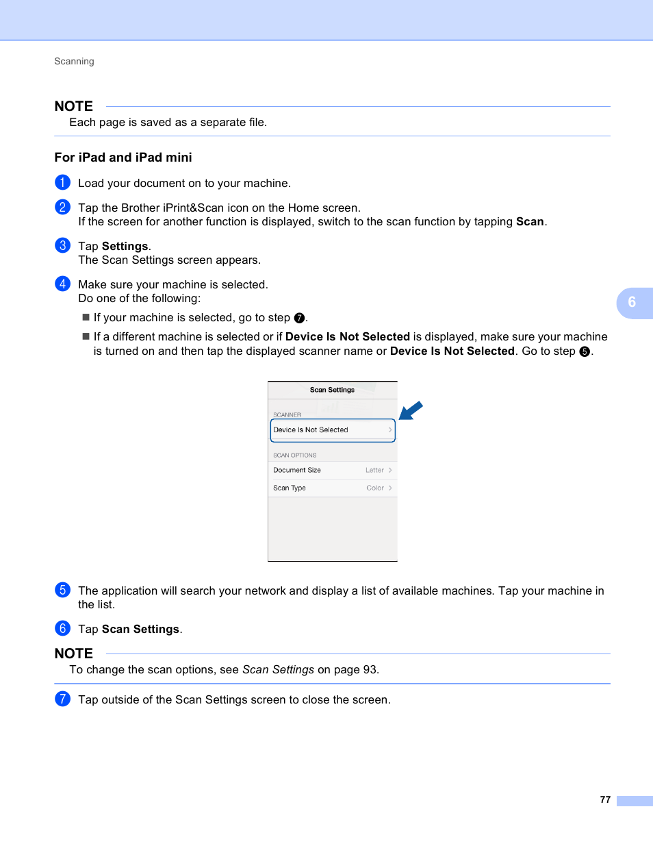 For ipad and ipad mini | Brother Mobile Print/Scan for Brother iPrint&Scan User Manual | Page 81 / 115