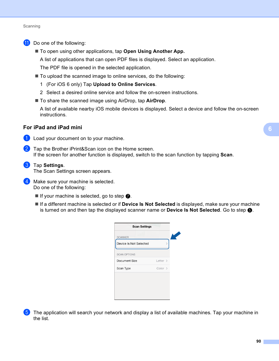 For ipad and ipad mini | Brother Mobile Print/Scan for Brother iPrint&Scan User Manual | Page 94 / 115