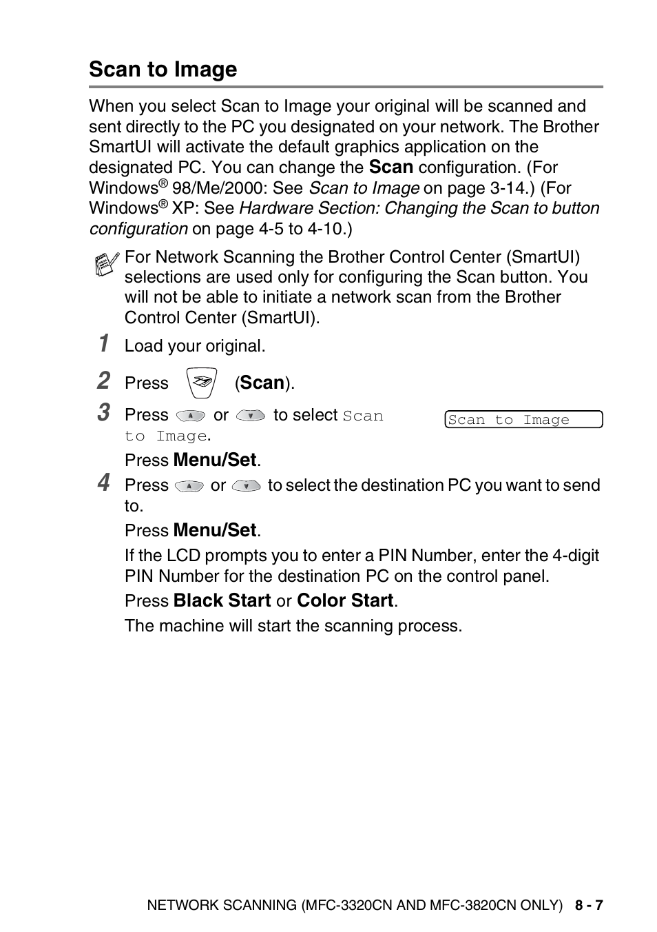 Scan to image, Scan to image -7 | Brother MFC-3420C User Manual | Page 153 / 181