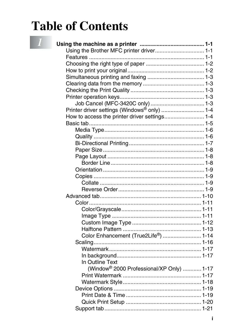 Brother MFC-3420C User Manual | Page 2 / 181