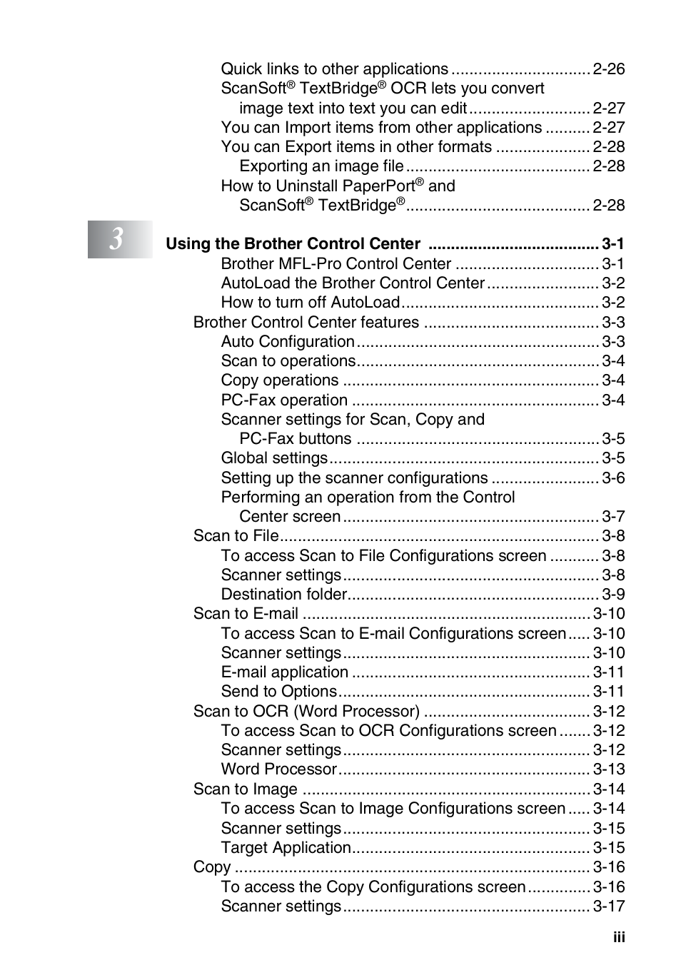 Brother MFC-3420C User Manual | Page 4 / 181