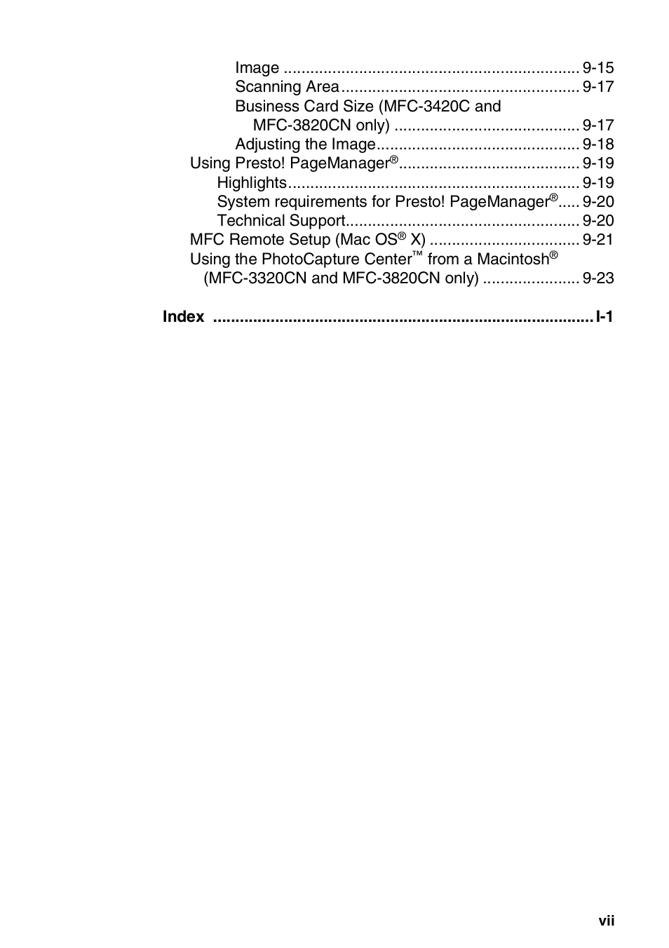 Brother MFC-3420C User Manual | Page 8 / 181