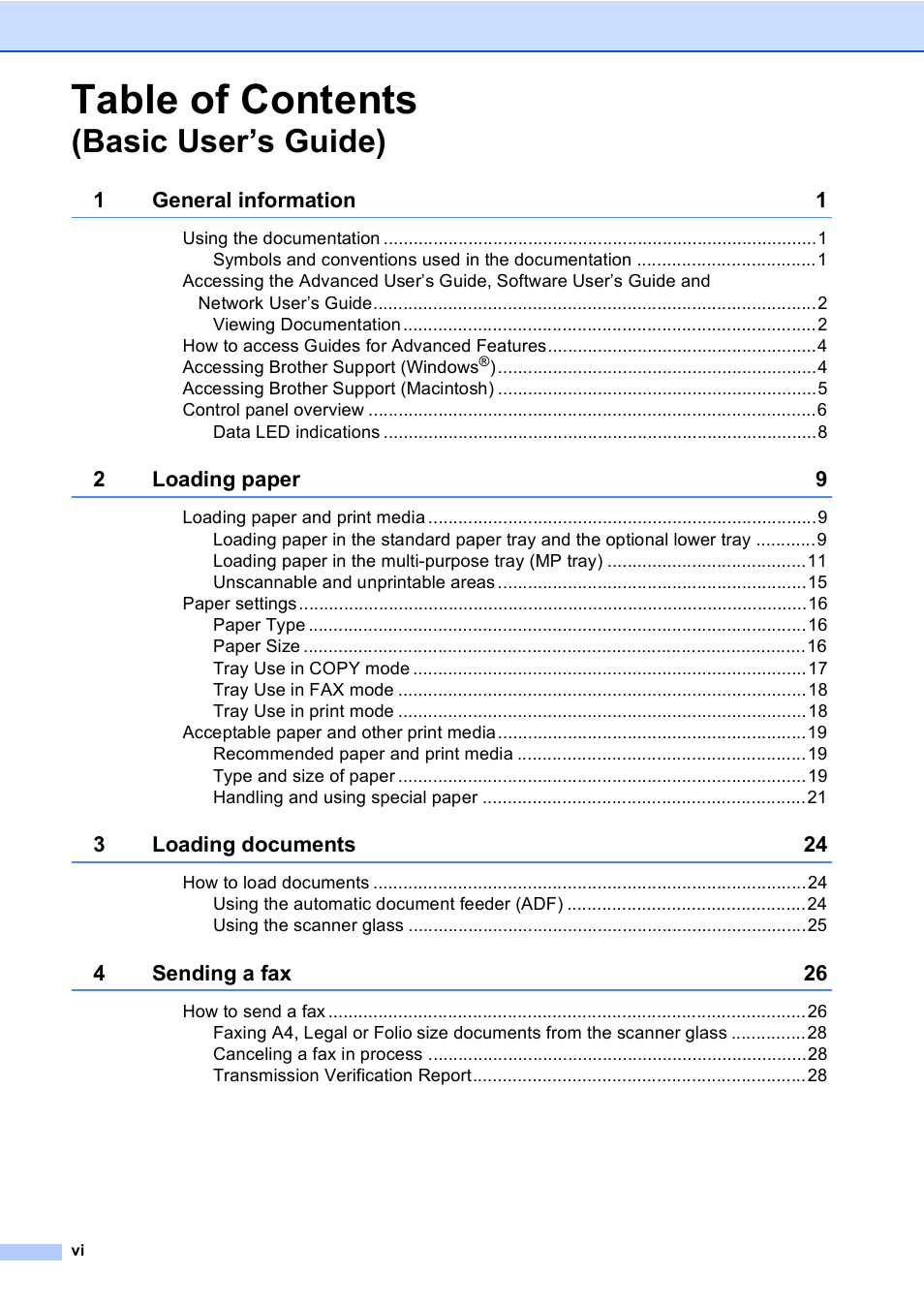 Brother MFC-8510DN User Manual | Page 8 / 202