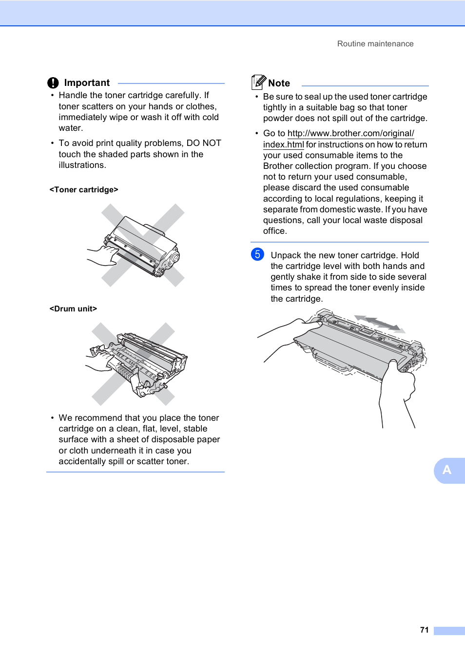 Important | Brother MFC-8510DN User Manual | Page 83 / 202