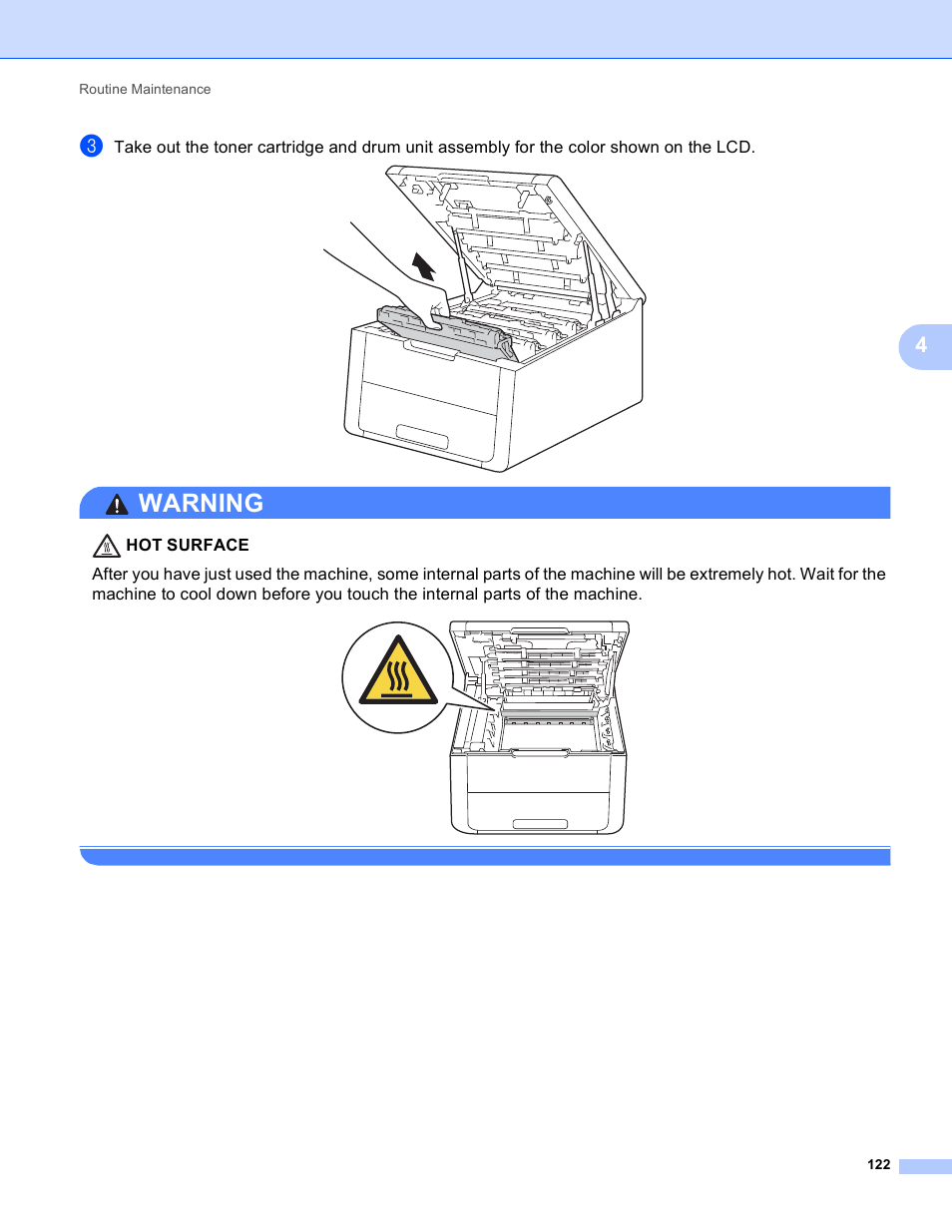 Warning | Brother HL-3170CDW User Manual | Page 128 / 206