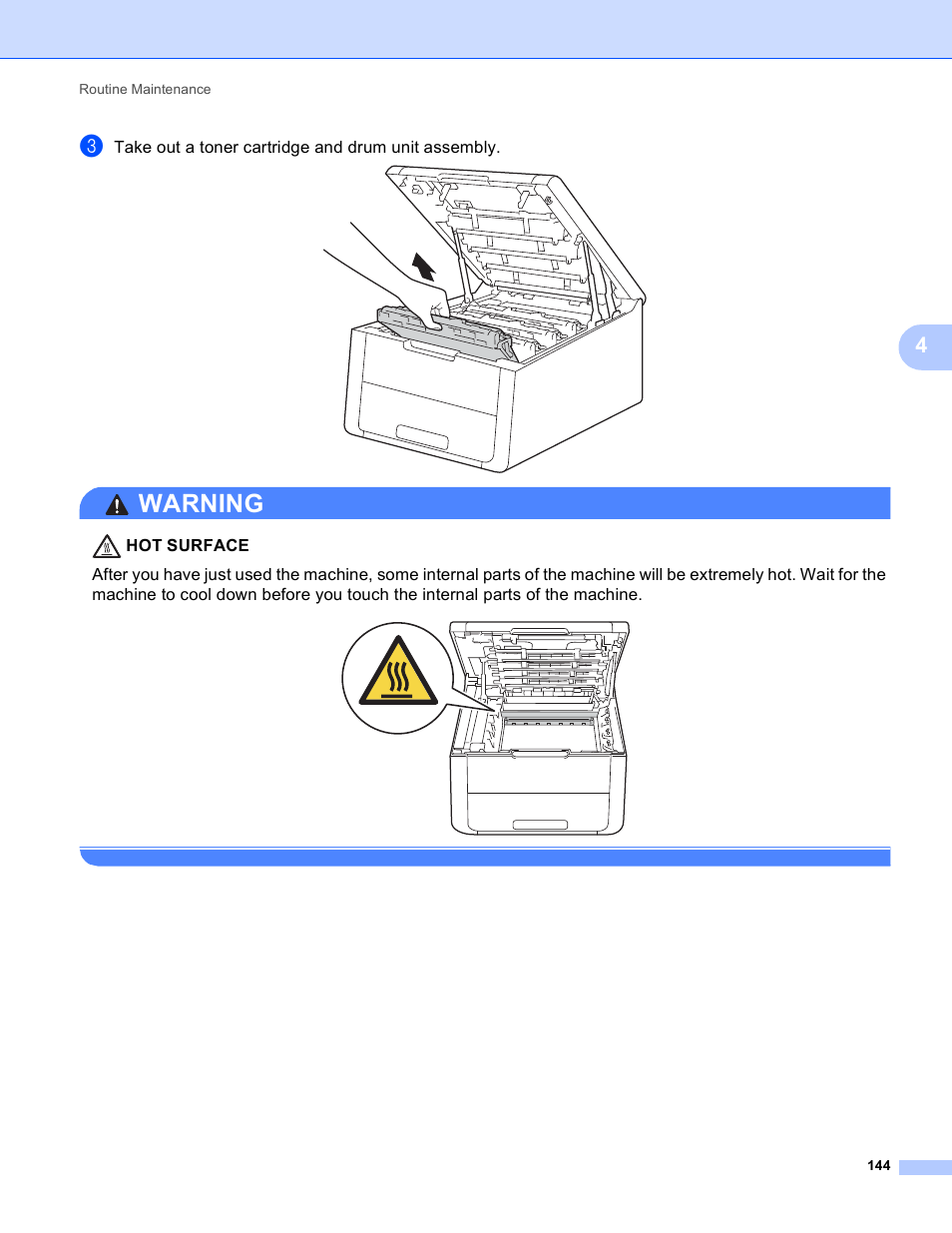 Warning | Brother HL-3170CDW User Manual | Page 150 / 206