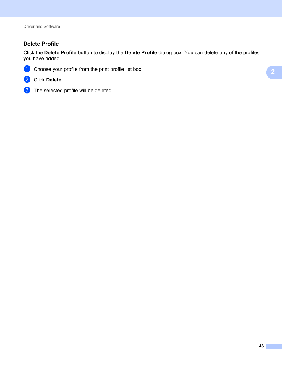 Delete profile | Brother HL-3170CDW User Manual | Page 52 / 206