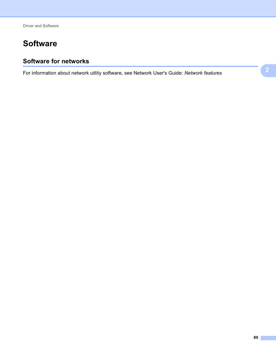 Software, Software for networks | Brother HL-3170CDW User Manual | Page 86 / 206