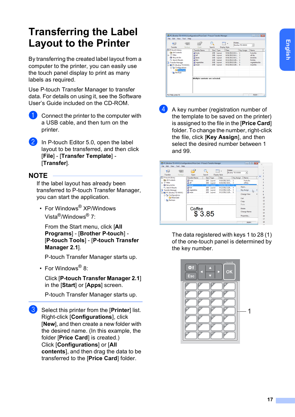 Transferring the label layout to the printer | Brother TD-2120N User Manual | Page 18 / 27