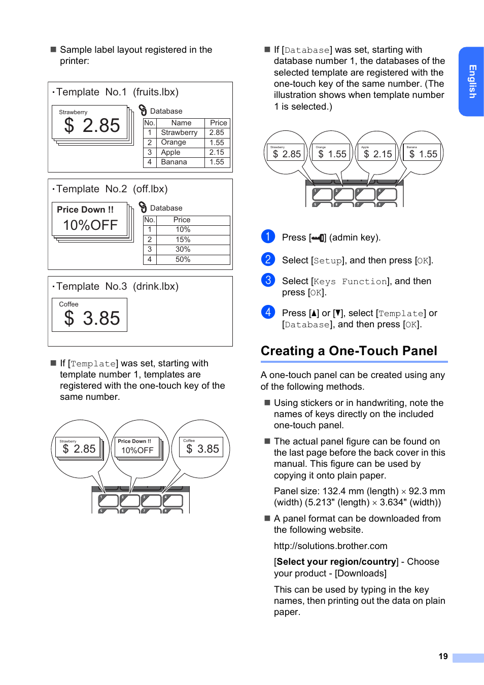 Creating a one-touch panel, 10%off | Brother TD-2120N User Manual | Page 20 / 27