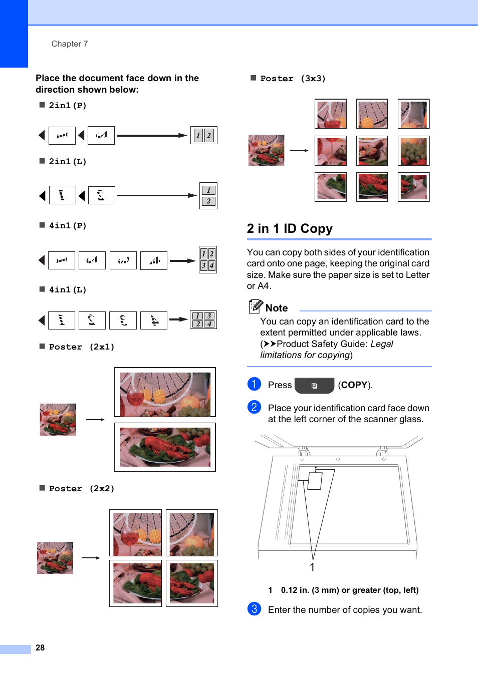 2 in 1 id copy, E 2 in 1 id copy uu | Brother MFC-J435W User Manual | Page 32 / 47