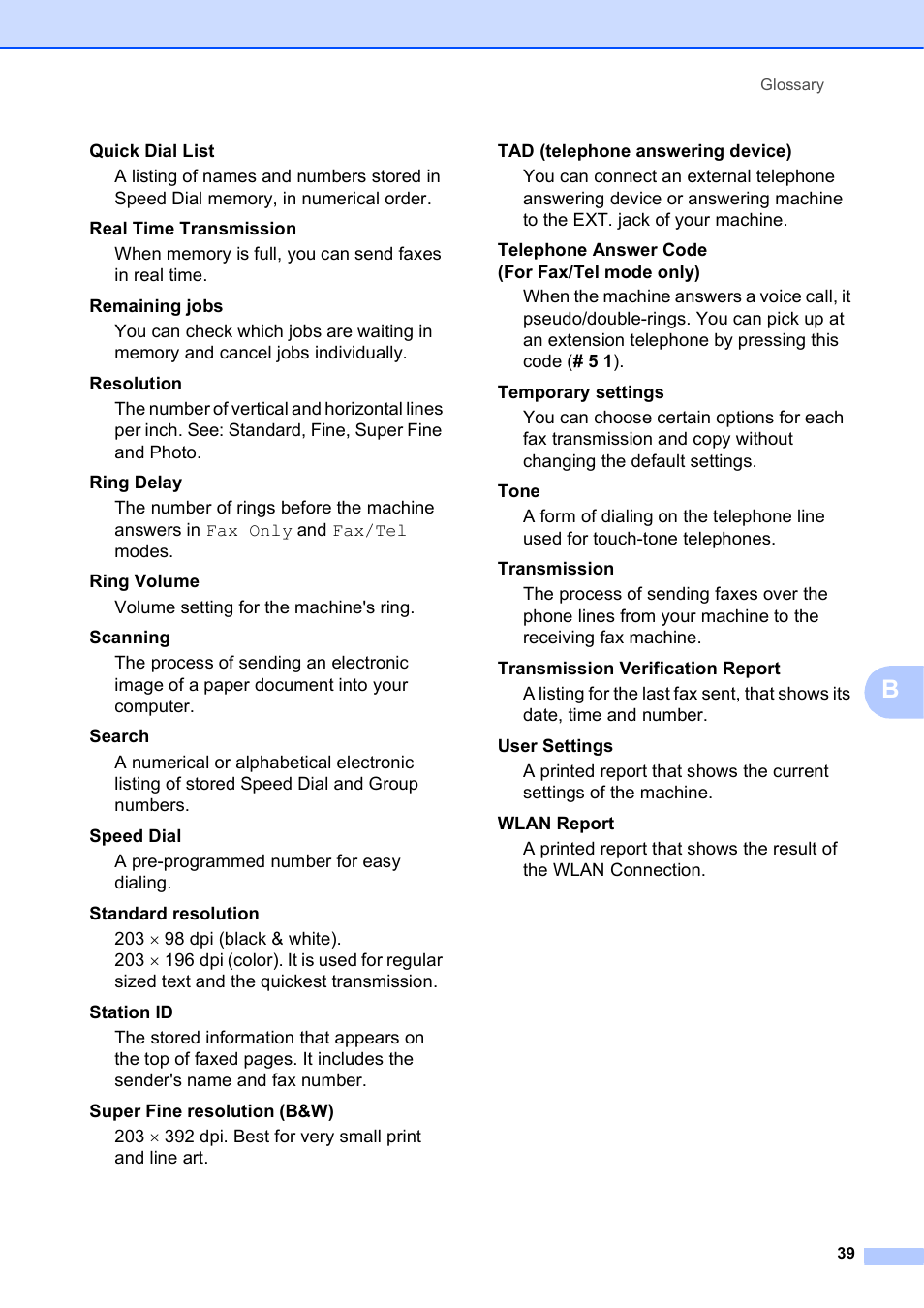 Brother MFC-J435W User Manual | Page 43 / 47