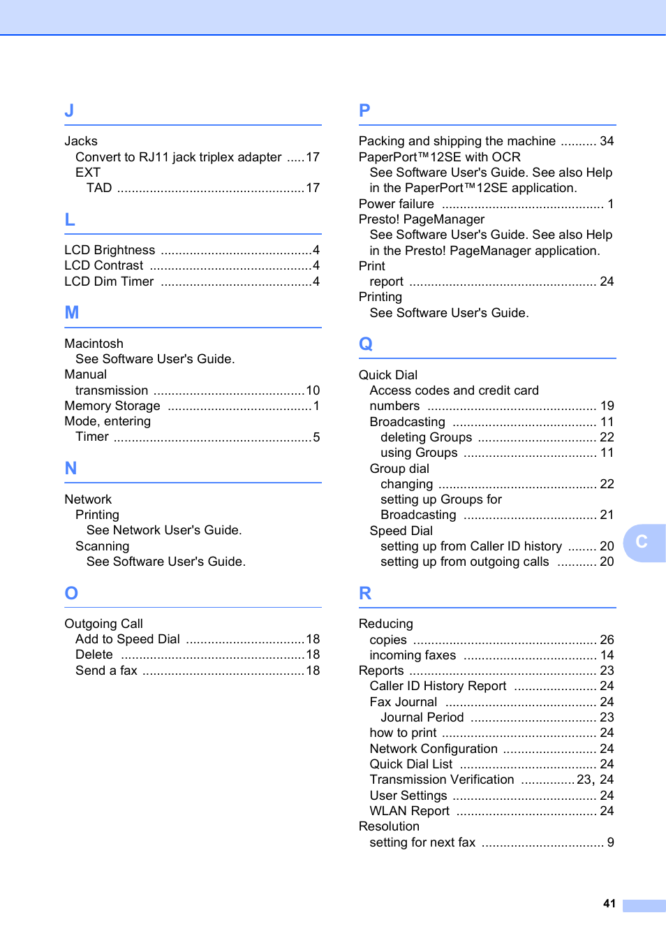 Brother MFC-J435W User Manual | Page 45 / 47