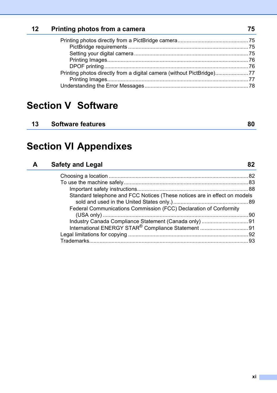 Brother MFC-250C User Manual | Page 13 / 168