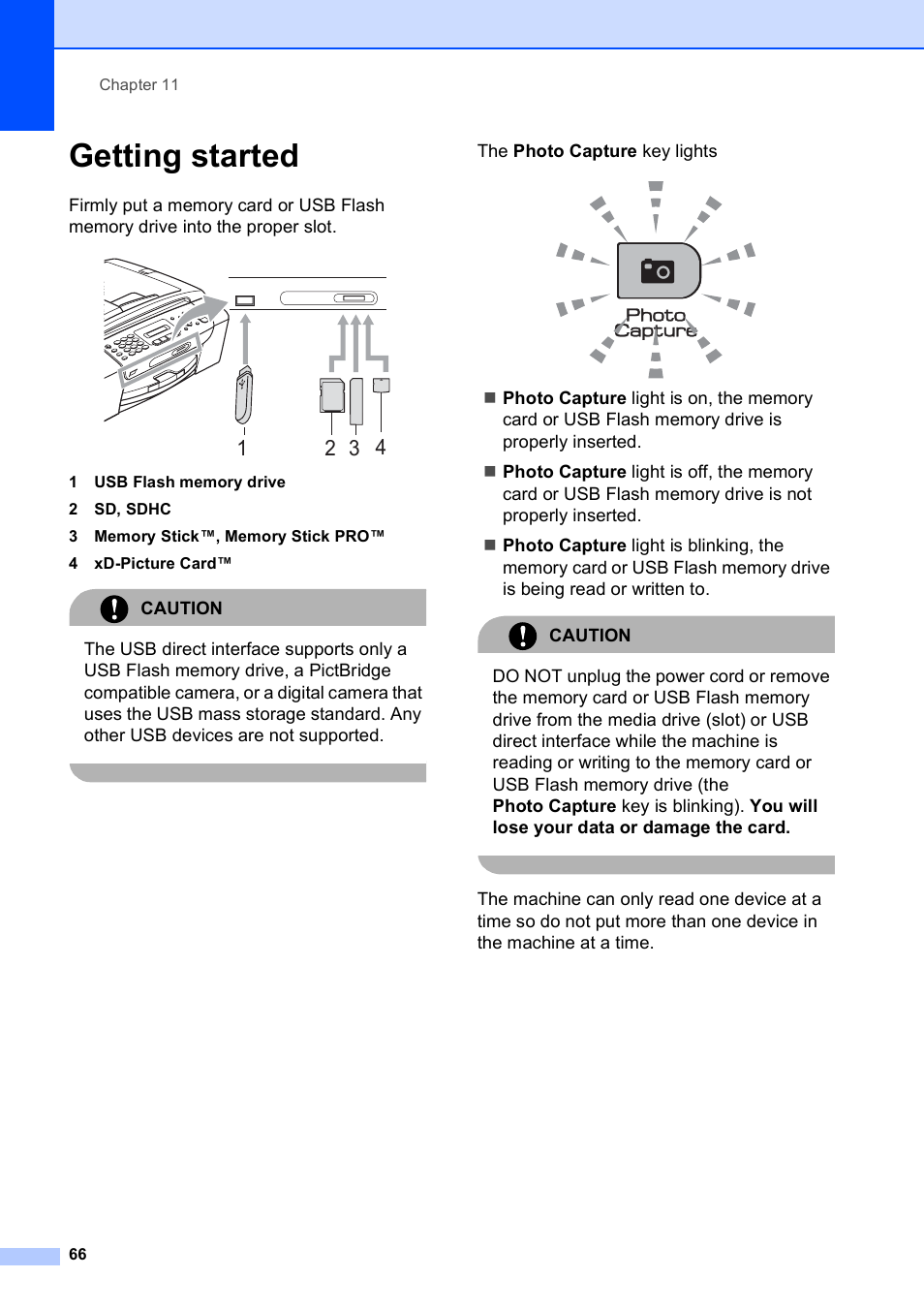 Getting started | Brother MFC-250C User Manual | Page 80 / 168