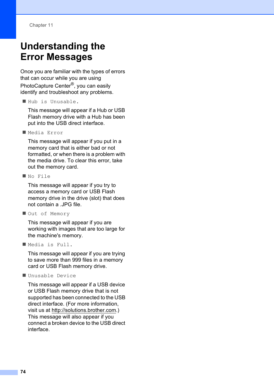 Understanding the error messages | Brother MFC-250C User Manual | Page 88 / 168