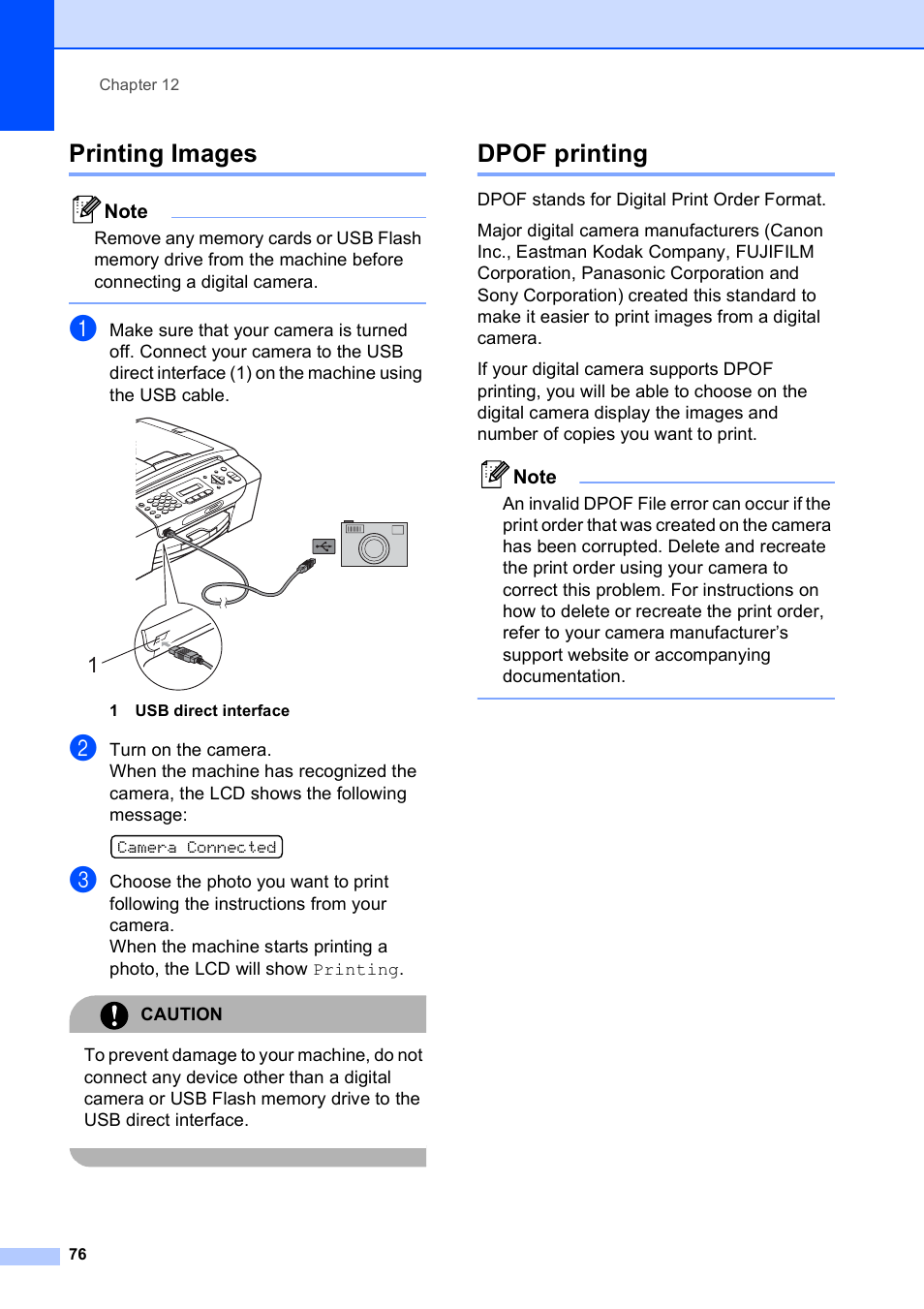 Printing images, Dpof printing, Printing images dpof printing | Brother MFC-250C User Manual | Page 90 / 168