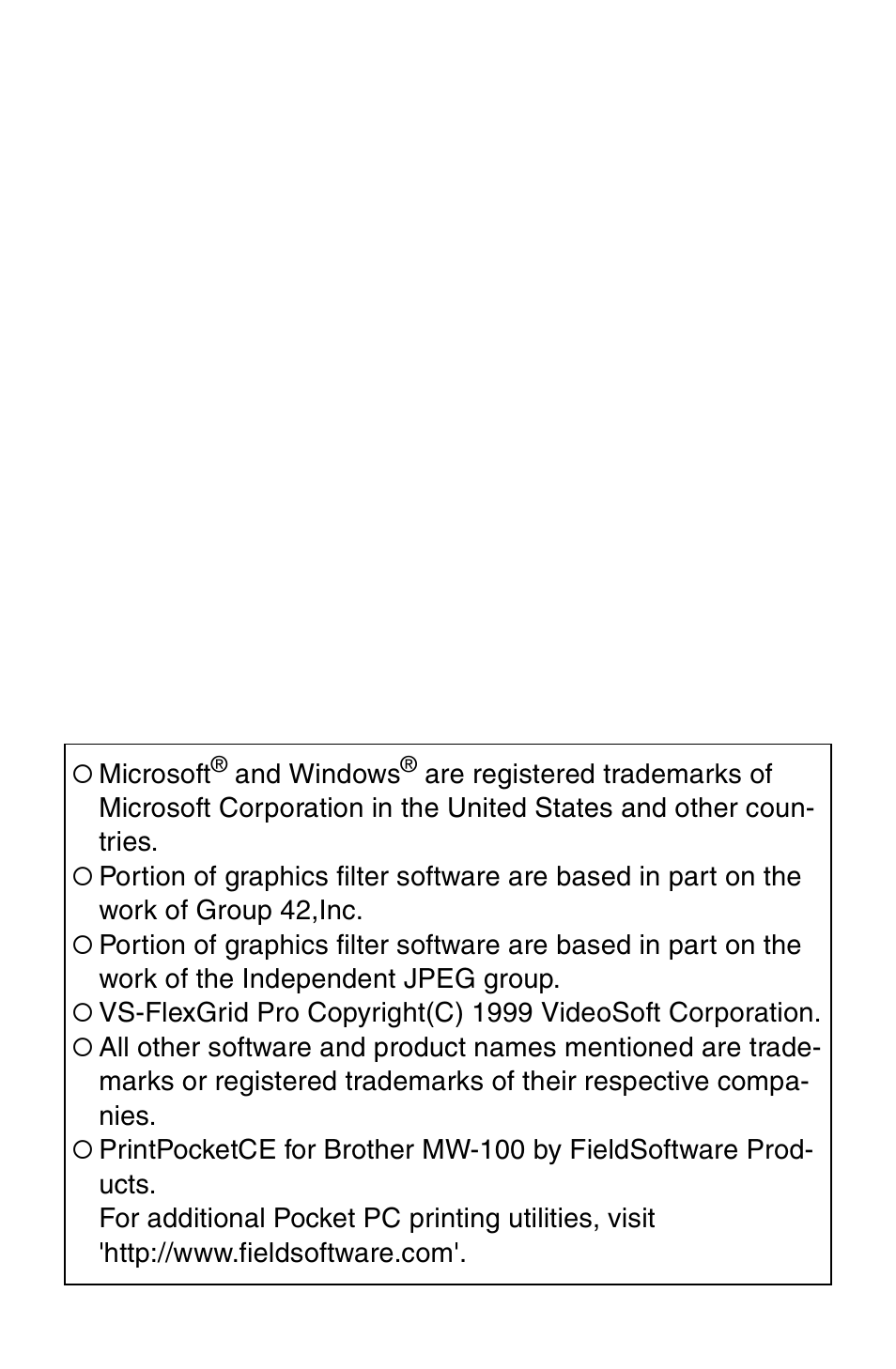 Brother MW-100 User Manual | Page 2 / 74