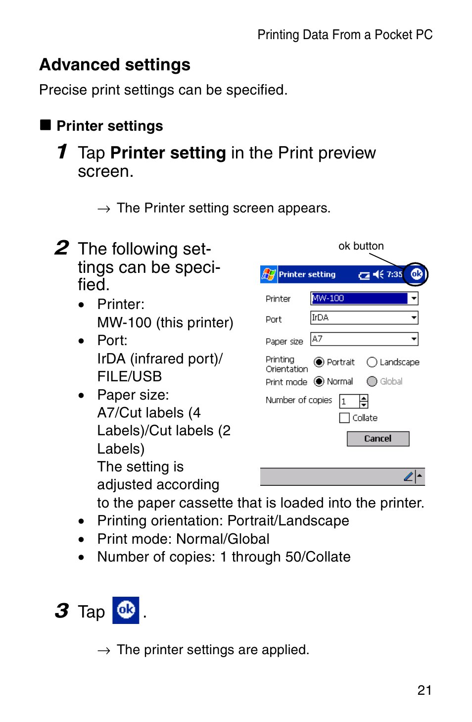Brother MW-100 User Manual | Page 23 / 74