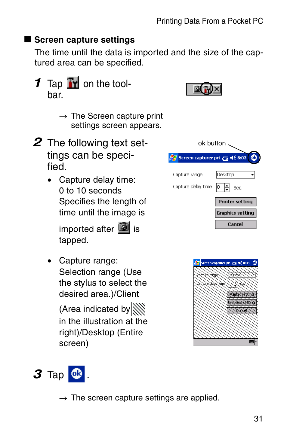 Tap on the tool- bar, The following text set- tings can be speci- fied | Brother MW-100 User Manual | Page 33 / 74