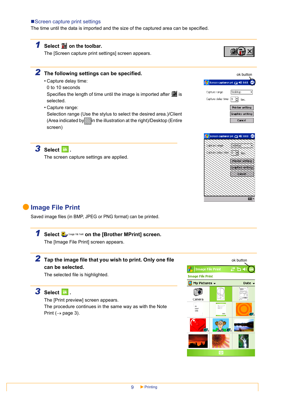 Image file print | Brother Pocket Jet6Plus PJ-623 User Manual | Page 9 / 11