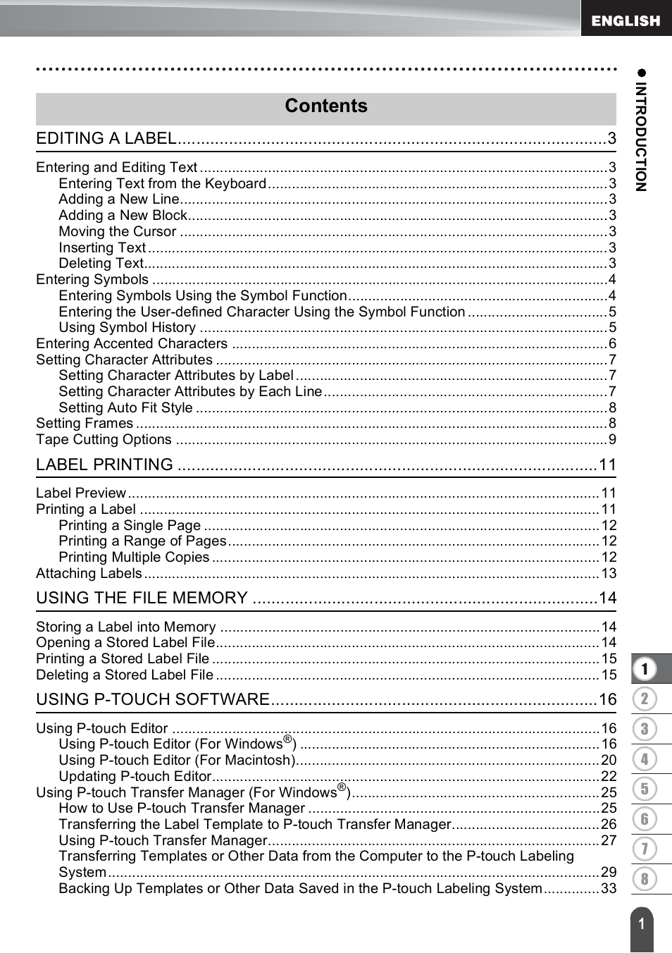 Brother PT-E500 User Manual | Page 2 / 63