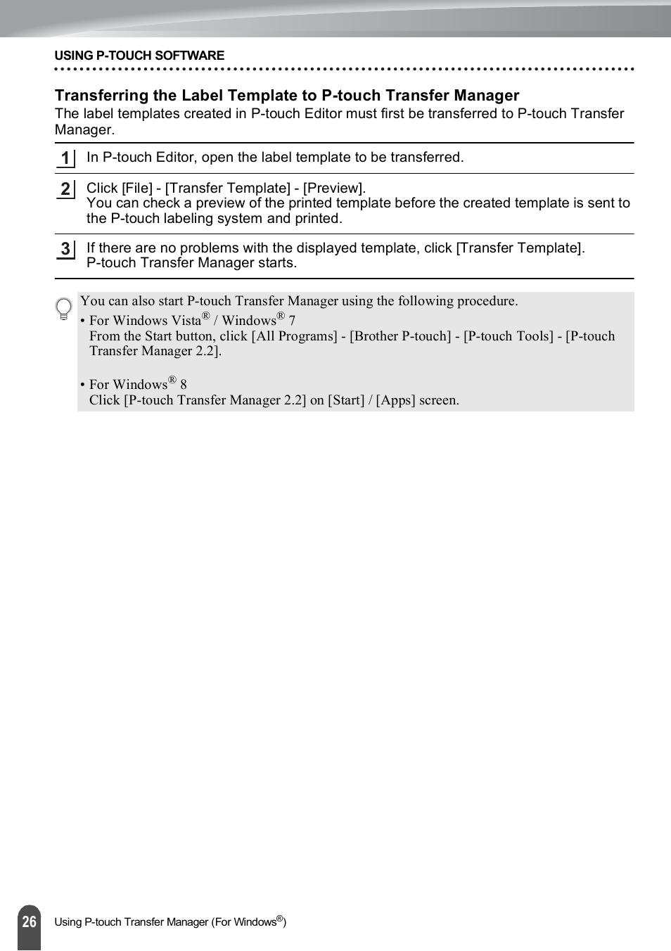 P. 26 | Brother PT-E500 User Manual | Page 27 / 63