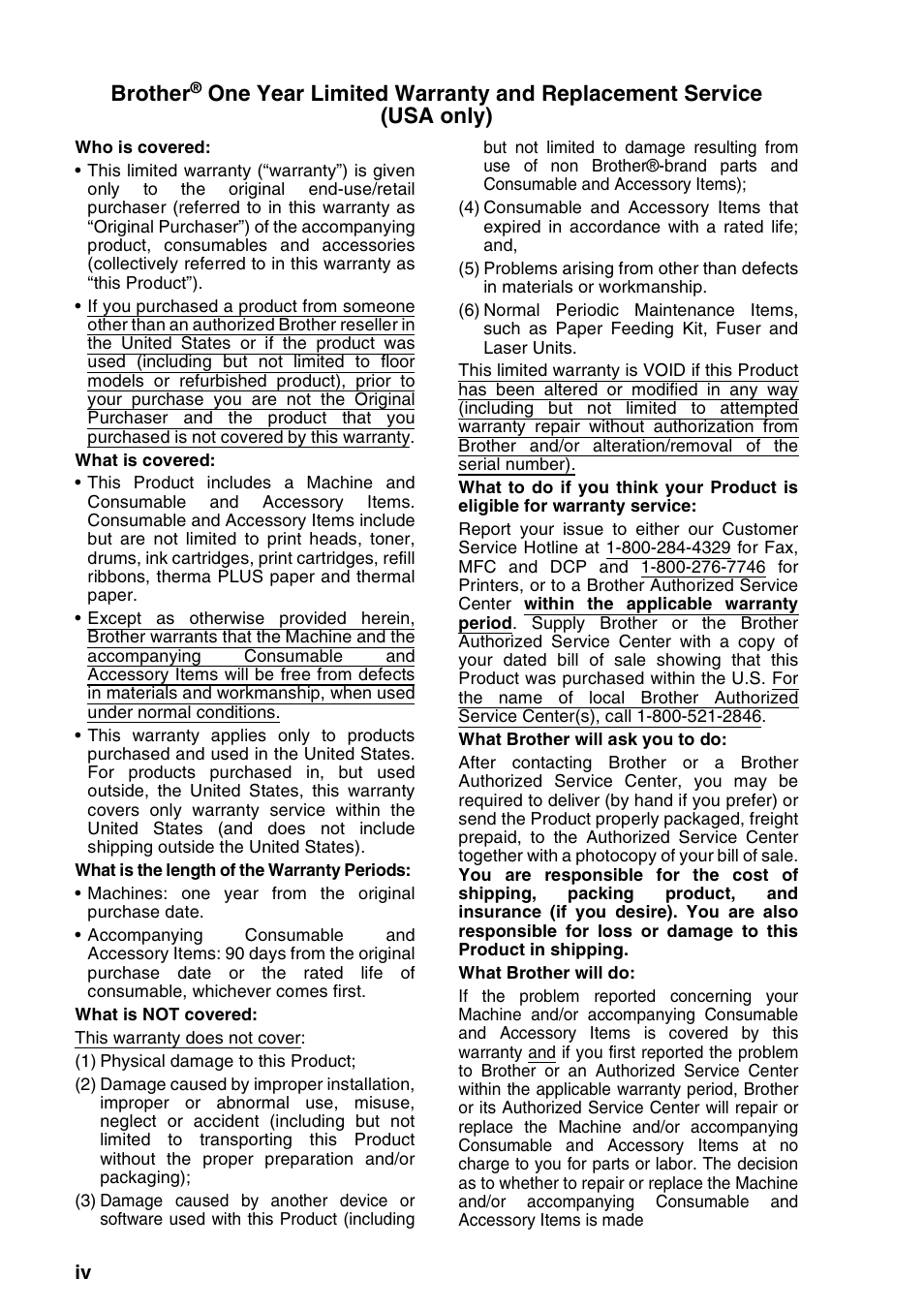 Brother | Brother DCP-120C User Manual | Page 6 / 113