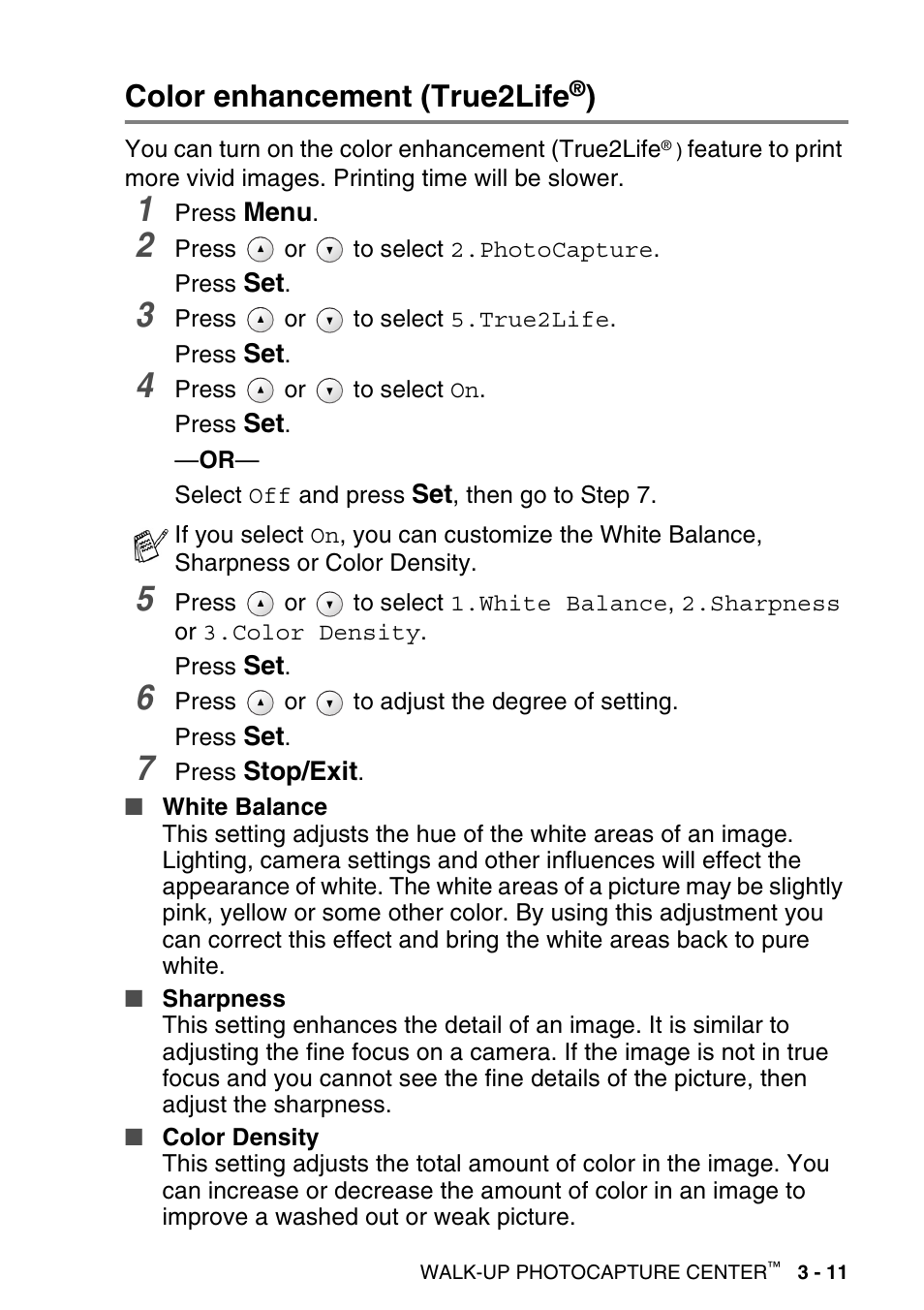 Color enhancement (true2life®), Color enhancement (true2life | Brother DCP-120C User Manual | Page 61 / 113