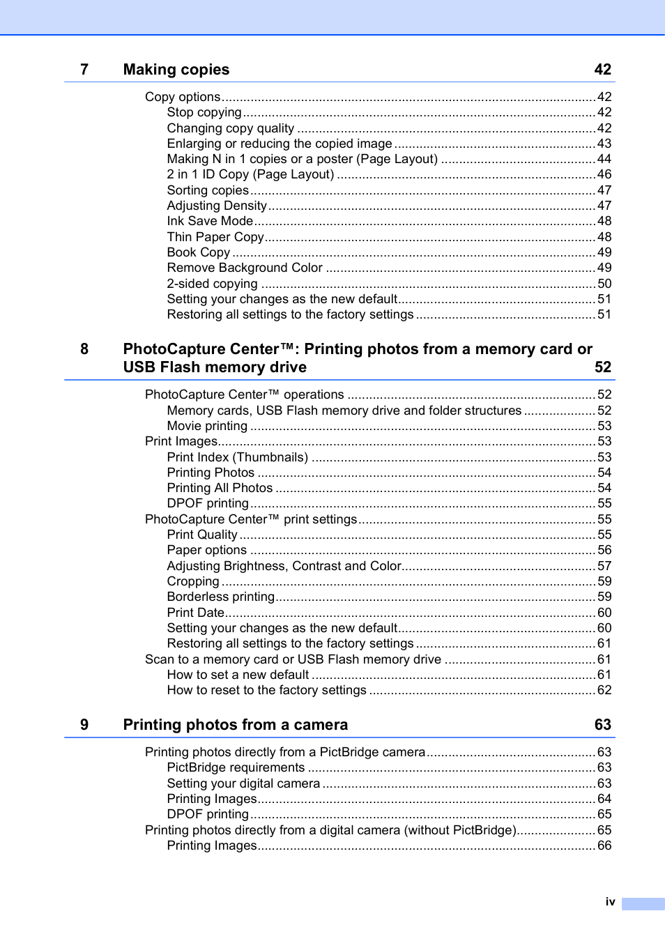 Brother MFC-J4410DW User Manual | Page 5 / 88