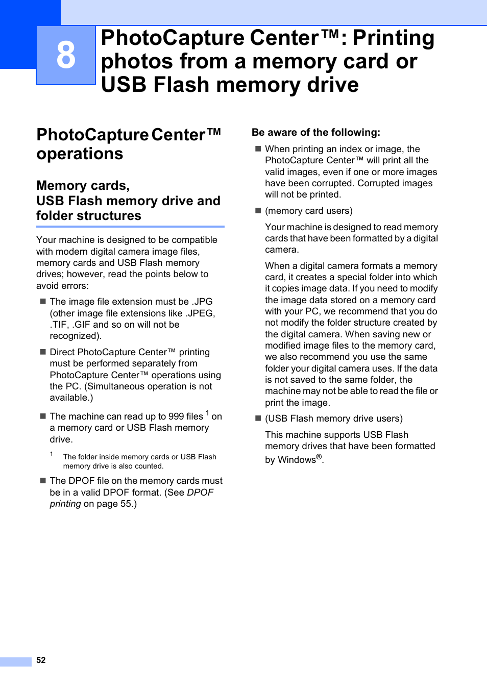 Photocapture center™ operations | Brother MFC-J4410DW User Manual | Page 58 / 88