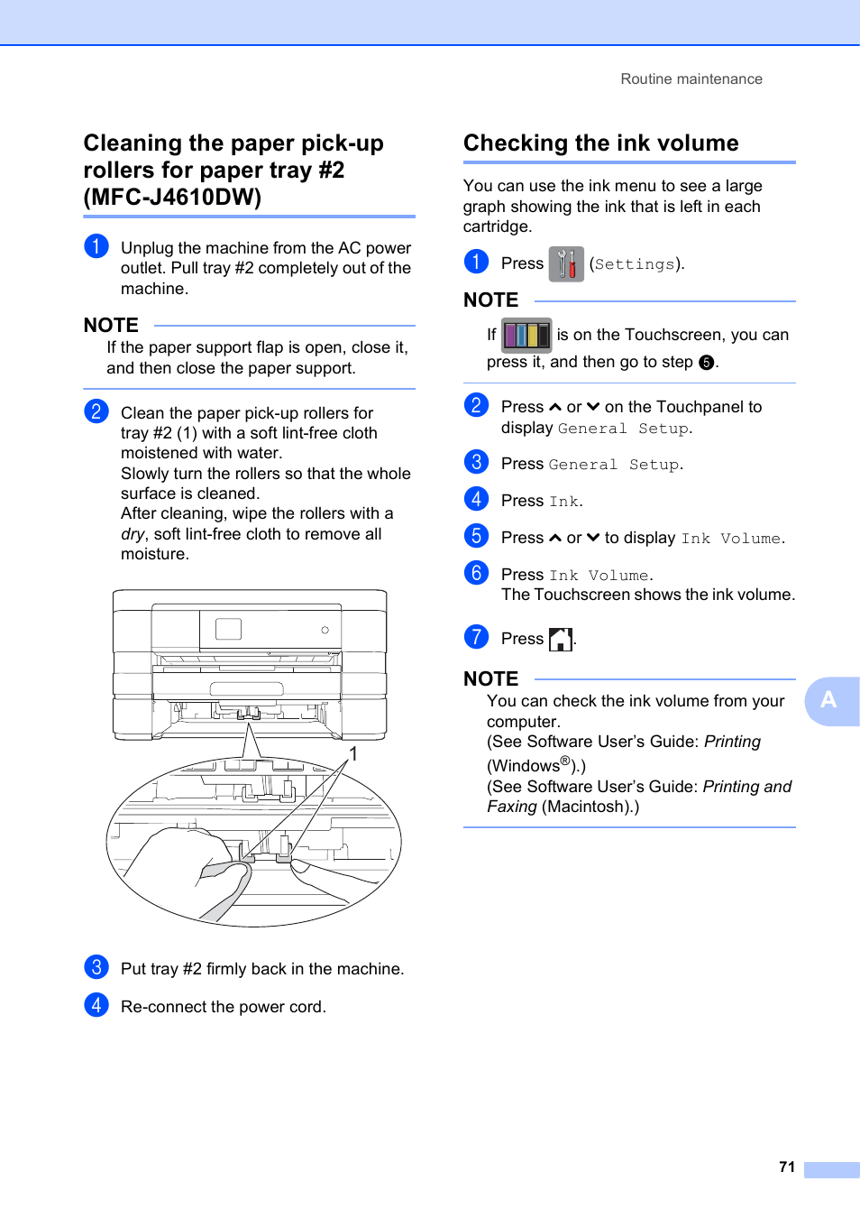 Checking the ink volume | Brother MFC-J4410DW User Manual | Page 77 / 88