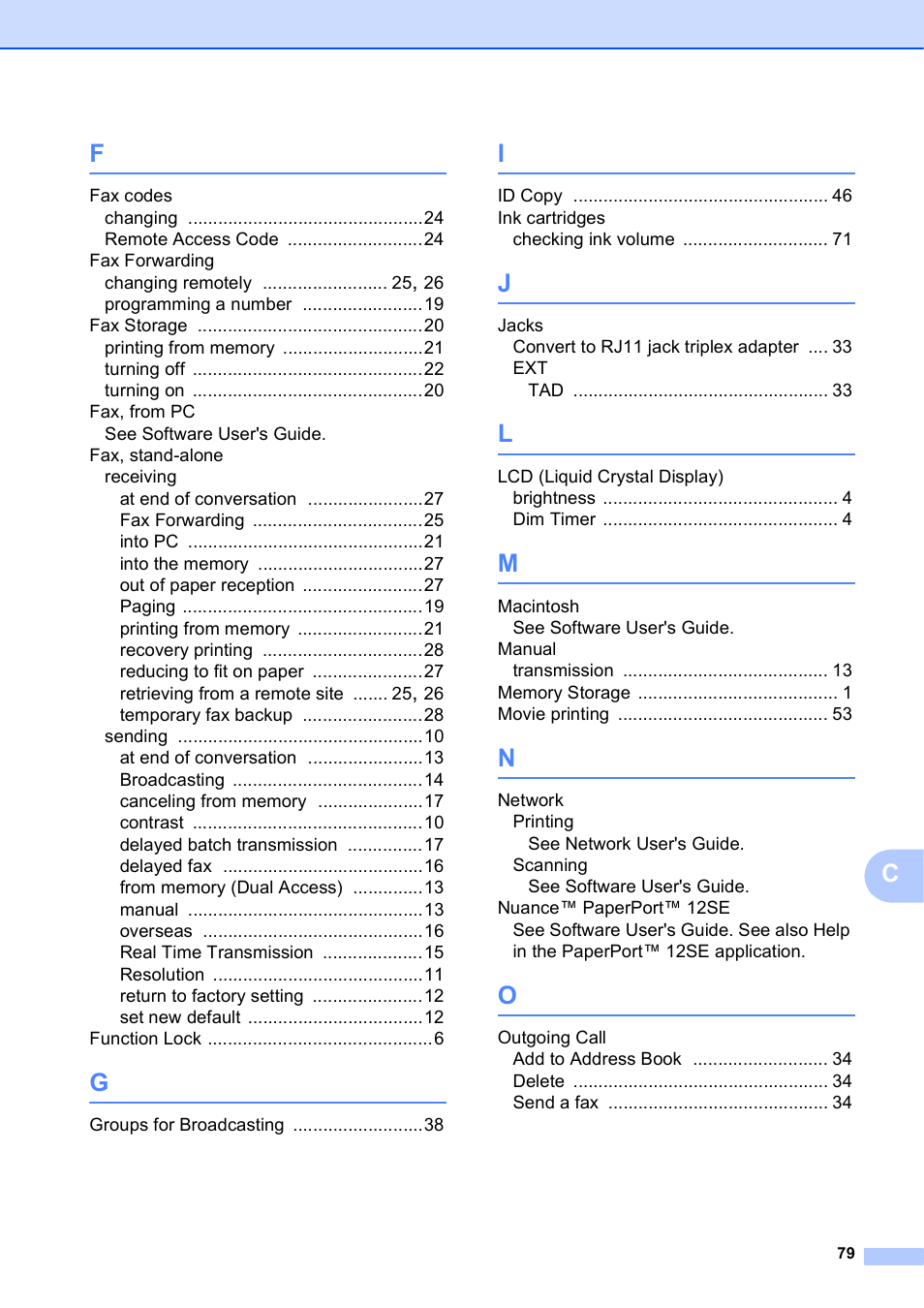 Brother MFC-J4410DW User Manual | Page 85 / 88