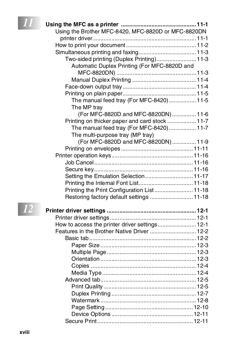 Brother MFC-8820DN User Manual | Page 19 / 421