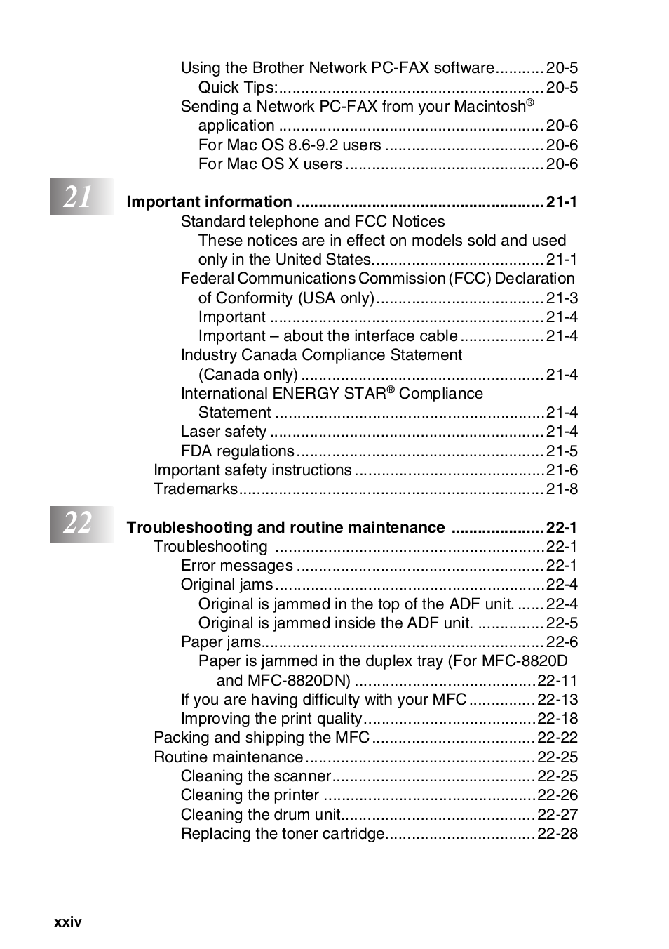Brother MFC-8820DN User Manual | Page 25 / 421