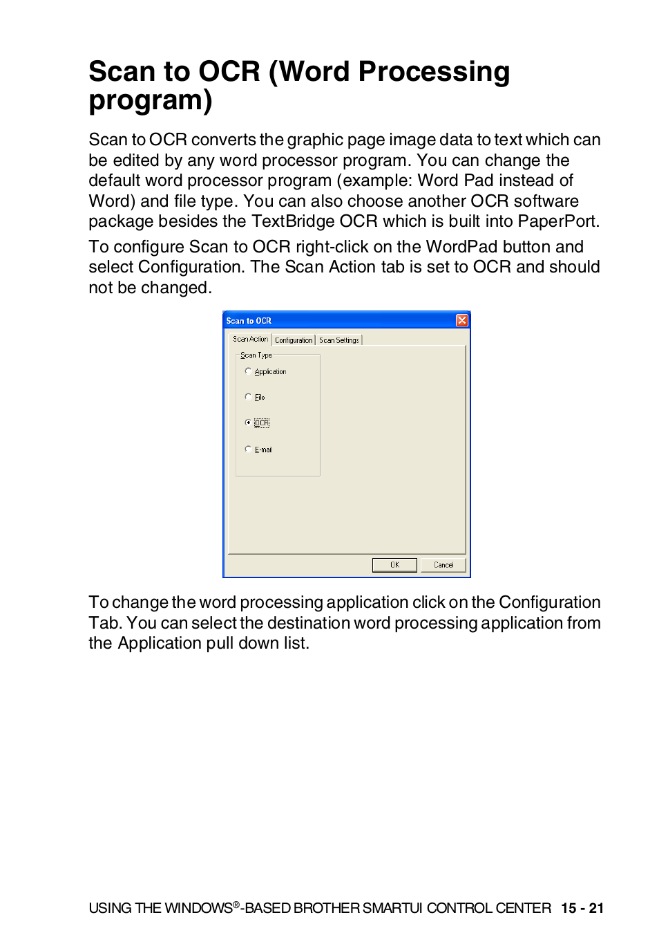 Scan to ocr (word processing program), Scan to ocr (word processing program) -21 | Brother MFC-8820DN User Manual | Page 258 / 421