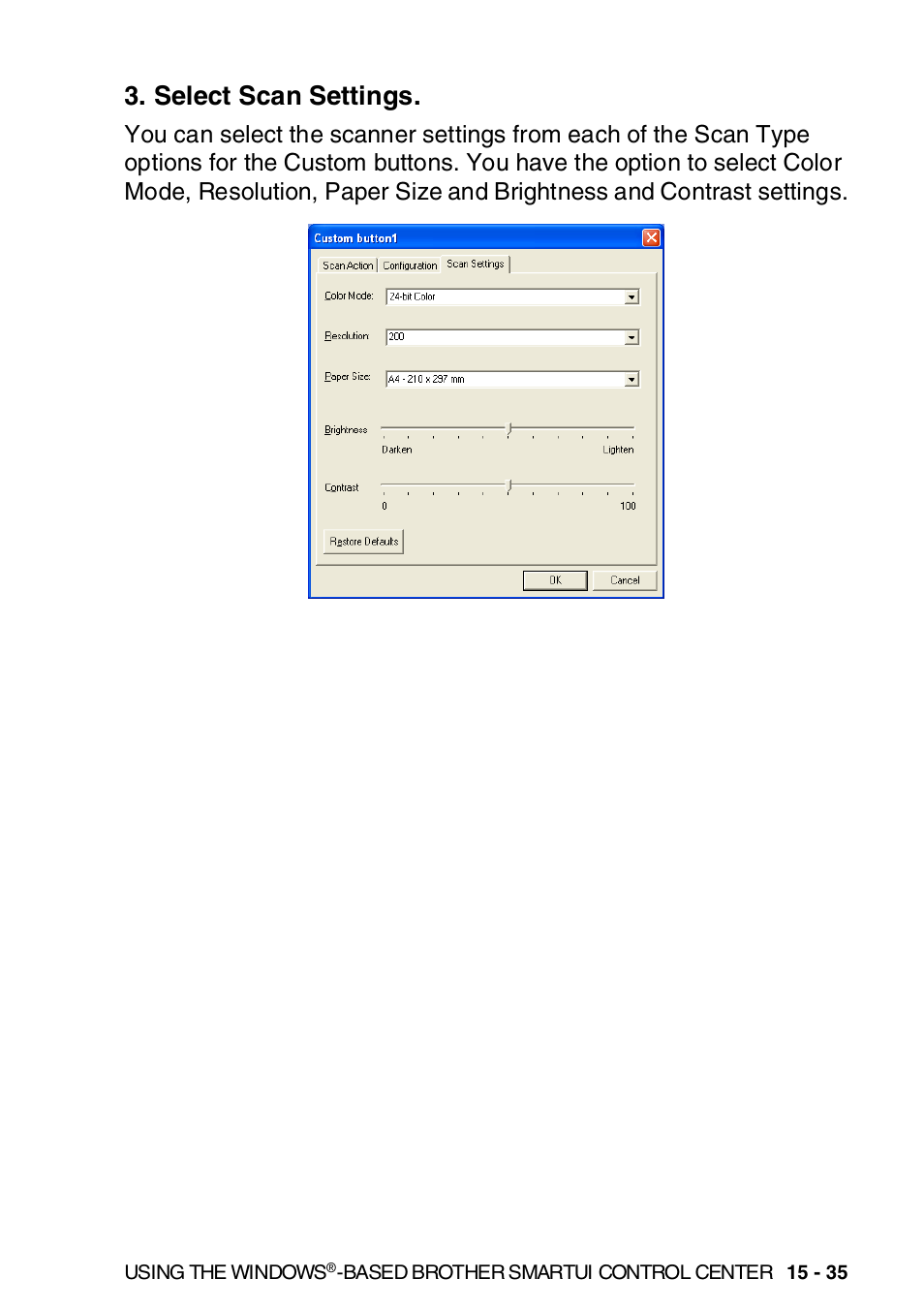 Select scan settings, Select scan settings -35 | Brother MFC-8820DN User Manual | Page 272 / 421